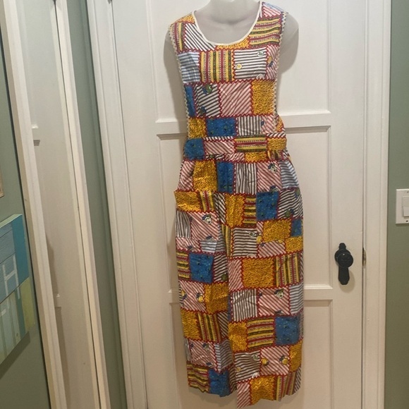Vintage hand made patchwork print apron - Picture 1 of 7
